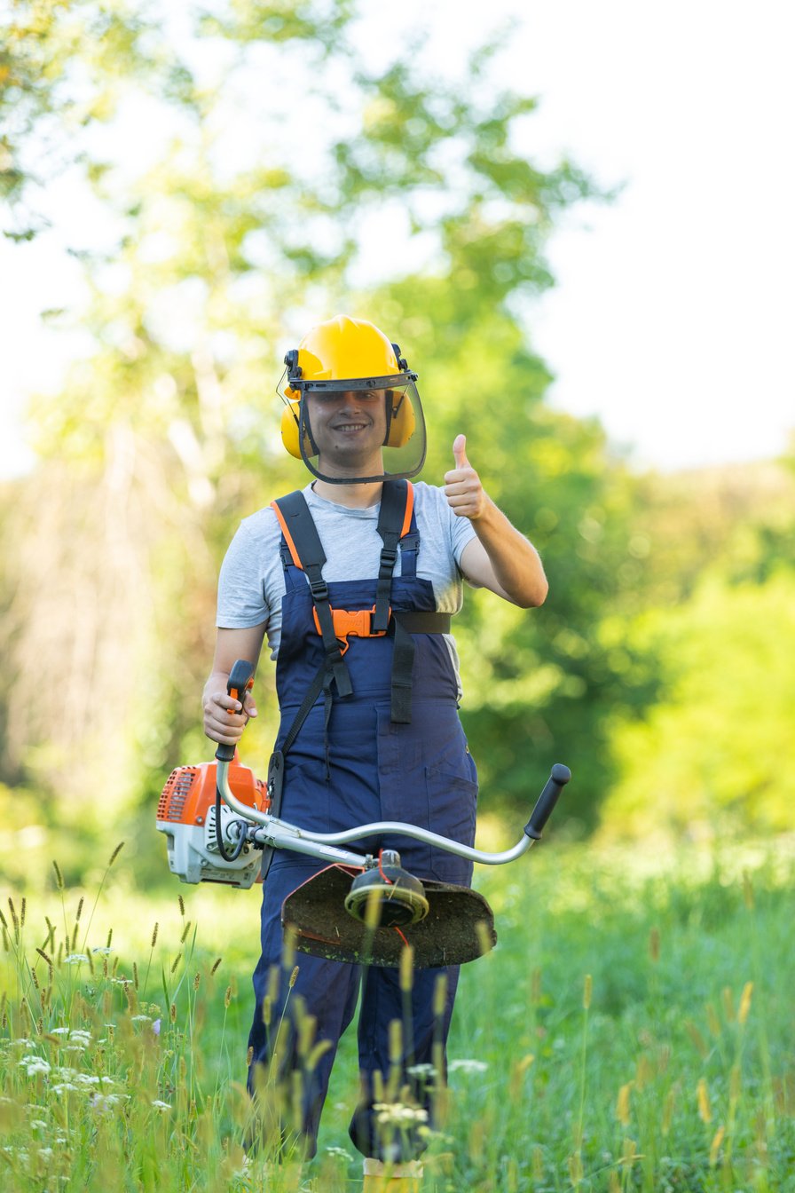 Cutting grass